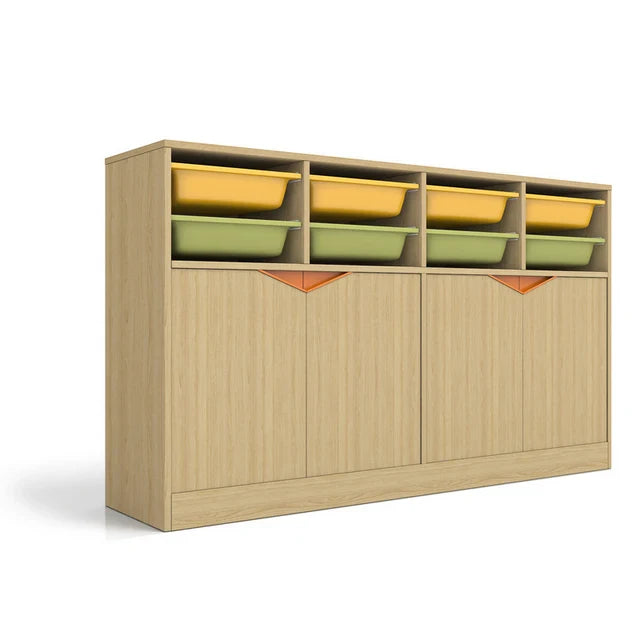 KTX-678995 Colourful Wooden Toy Storage Cabinet for Kids - Kindergarten Nursery Furniture