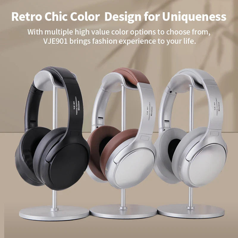 KTX-807635 Foldable Wireless Headphones with Mic, Bluetooth 5.3, 40mm Stereo Speakers