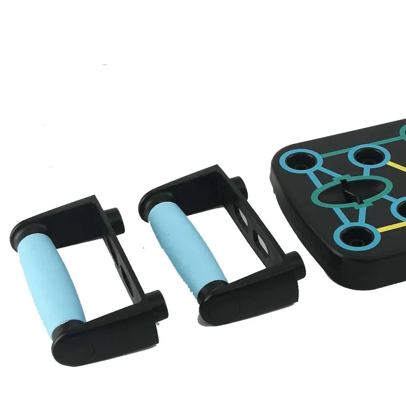 KTX-813267 Multifunctional Foldable Push-up Board with Resistance Bands for Home Gym Fitness