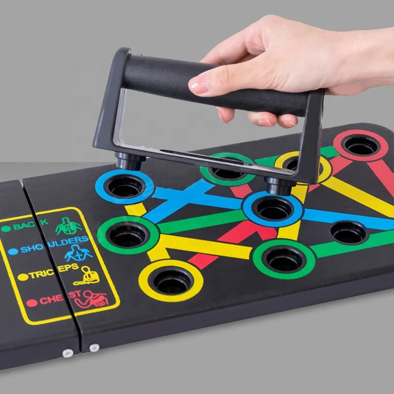 KTX-534163 Multifunctional Foldable Push Up Board with 14-in-1 Exercise Features for Home Gym Fitness