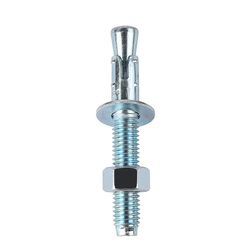 KTX-033747 Durable Carbon Steel Zinc Plated Wedge Anchor Bolt with Nut for Secure Fixing