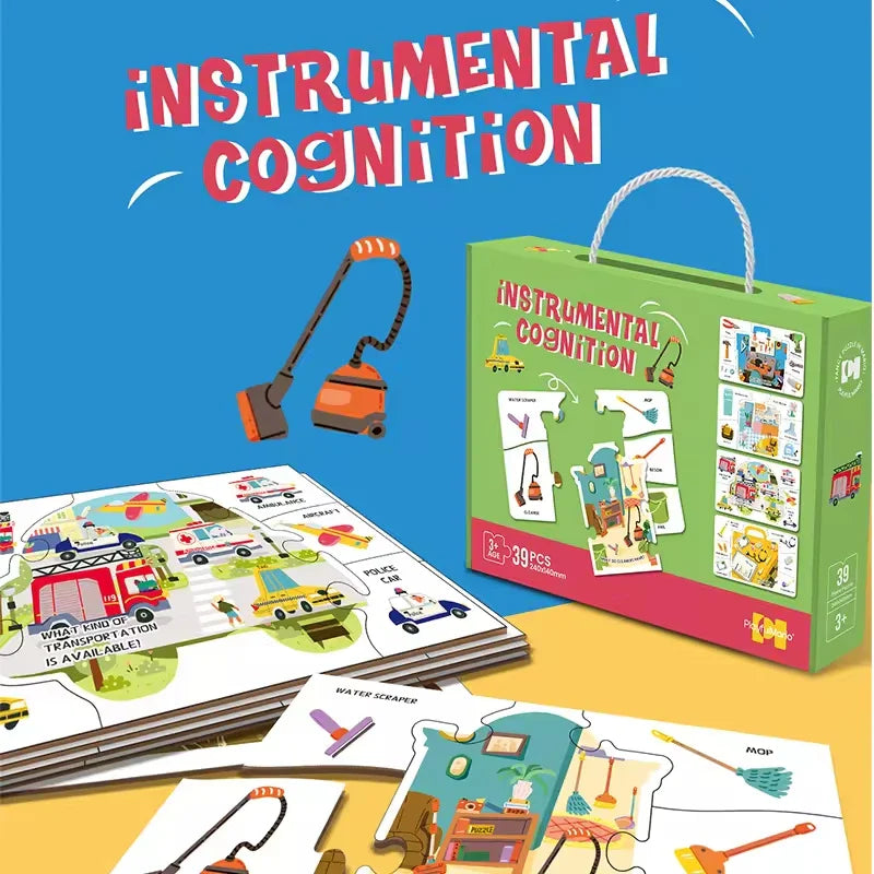 KTX-741779 3D Jigsaw Puzzle Music Box DIY Educational Toy for Children, Cognitive Development