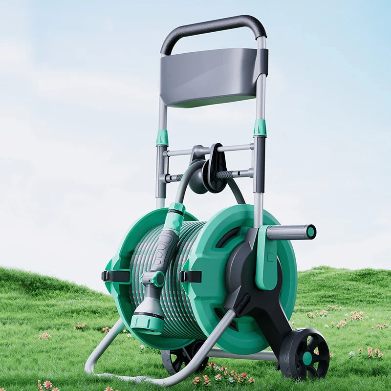 KTX-131219 Heavy Duty Wall-Mount High Pressure Garden Hose Reel Set for Household Use