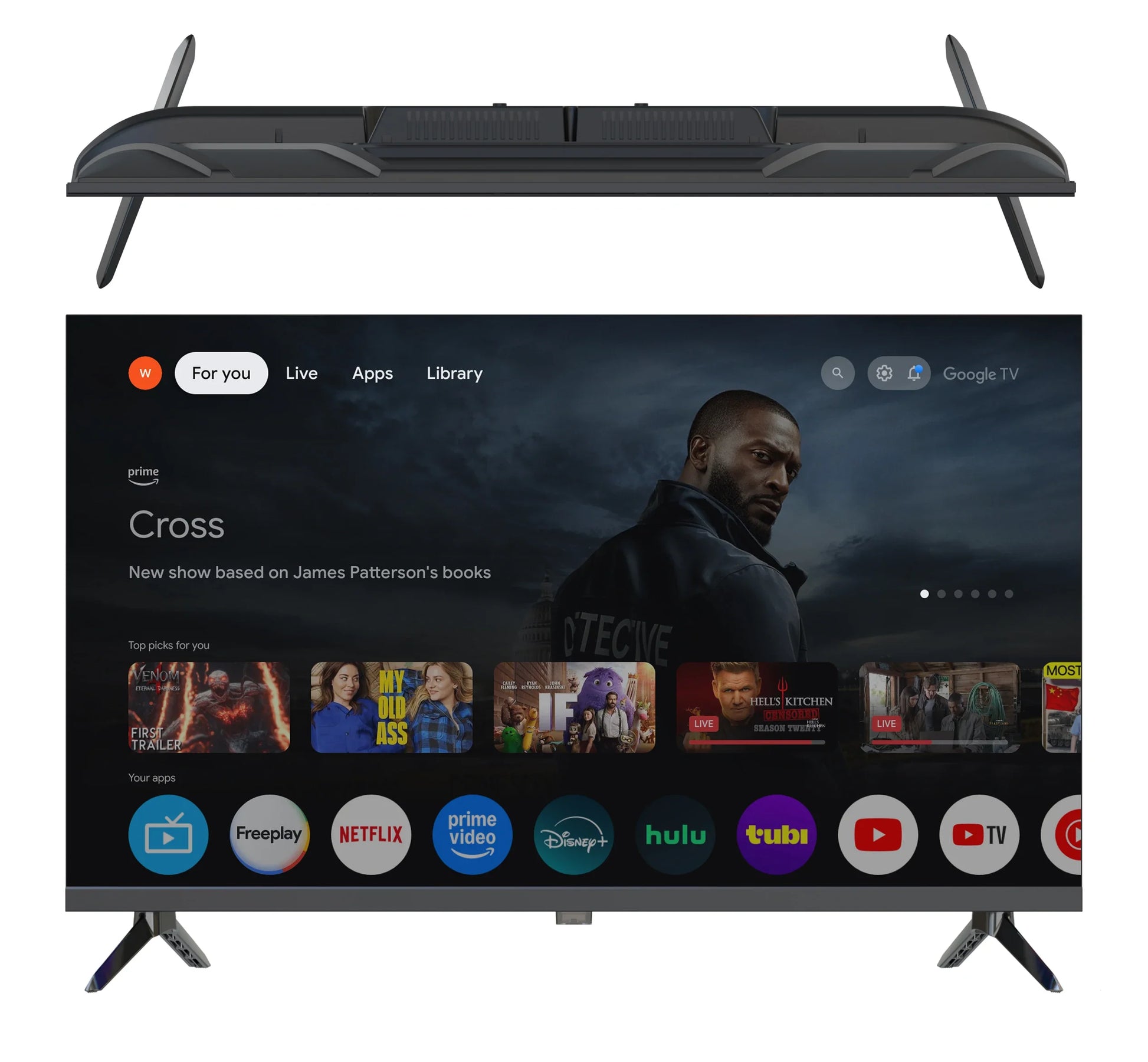 KTX-320083 Frameless 43-Inch 4K LED TV with Android and WiFi Connectivity
