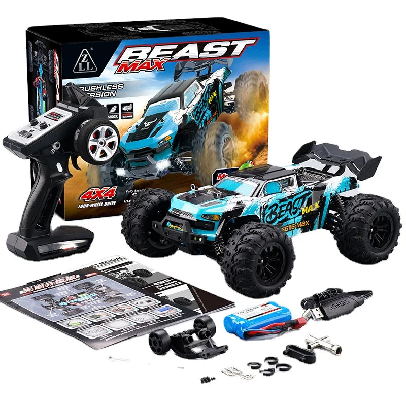 KTX-124563 SG116 Brushless RC Car 1:16 Scale 4WD High-Speed Remote Control Vehicle for Kids