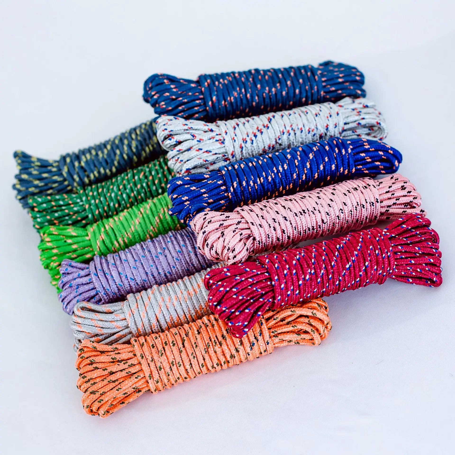 KTX-731923 6mm Durable Lightweight Braided Rope for Outdoor Camping - Eco-Friendly Polyester, Various Colours Available
