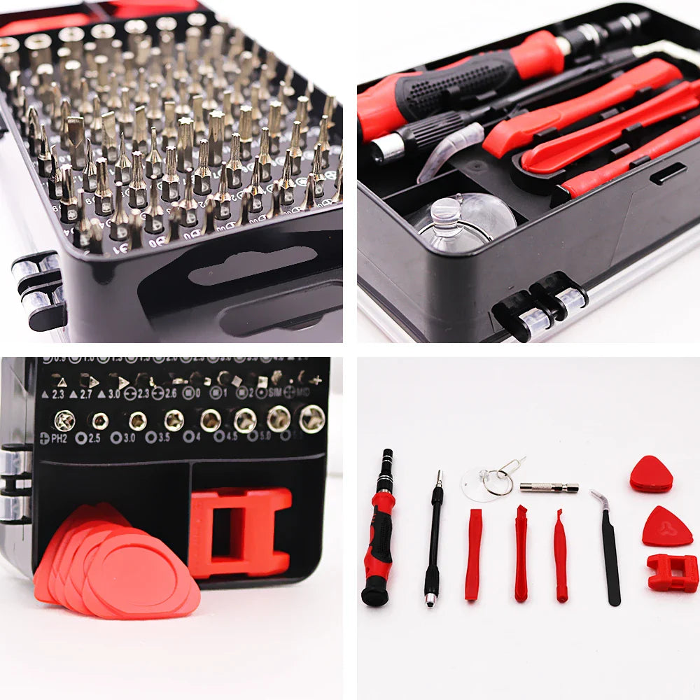 KTX-952403 115-in-1 Magnetic Mini Precision Screwdriver Set with 6 Precision Screwdrivers for Versatile Repair Tasks