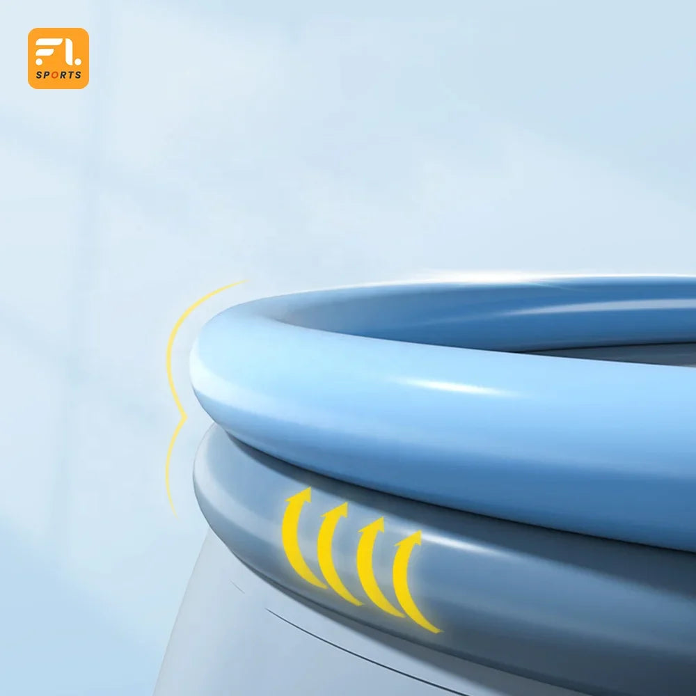 KTX-979411 Large 360x183cm Inflatable Swimming Pool for Kids and Adults with Sun Protection Feature