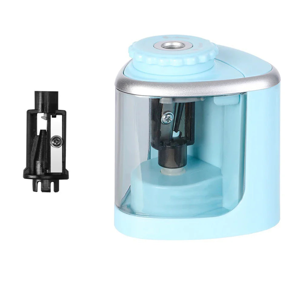 KTX-657747 Detachable Electric Pencil Sharpener for School and Office, Automatic or Manual with Battery, Compact Design