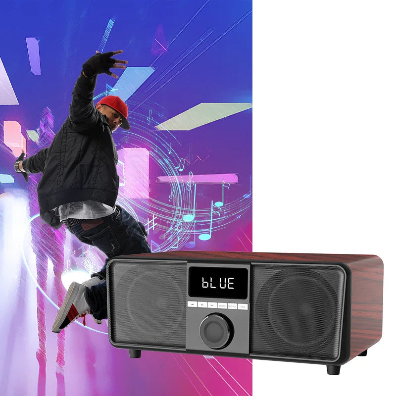 KTX-908243 Portable Dual 4 Inch Bluetooth Subwoofer Speaker with Microphone and Hi-Fi Sound for Home Theatre