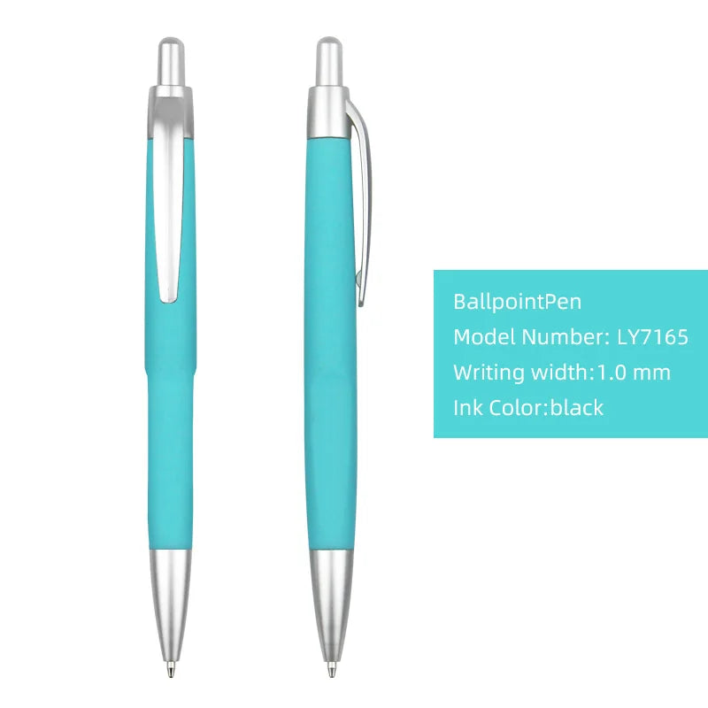 KTX-355923 Custom Plastic Ballpoint Pen with Logo Print - 1.0mm Black Ink, Lightweight Design