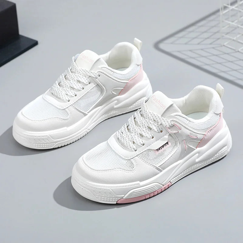 KTX-409363 RM1501-1 New Mesh Women's Board Shoes Summer Thick Sole Versatile Sports Shoes Casual Student Running Shoes
