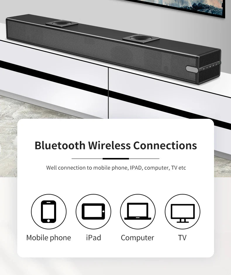 KTX-107155 2.1 Channel Wireless Home Theater Soundbar System with 100W Output and Hi-Fi Sound Quality