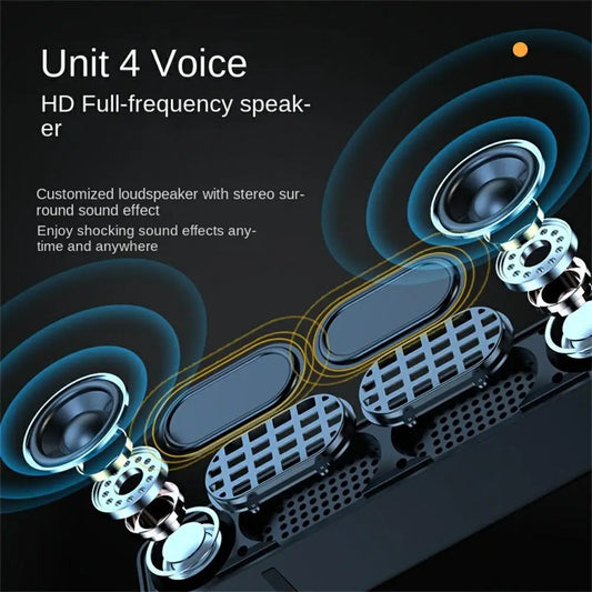KTX-910547 10W Wireless Bluetooth 5.2 Sound Bar Speaker for Projectors, TVs, PCs, and Smartphones