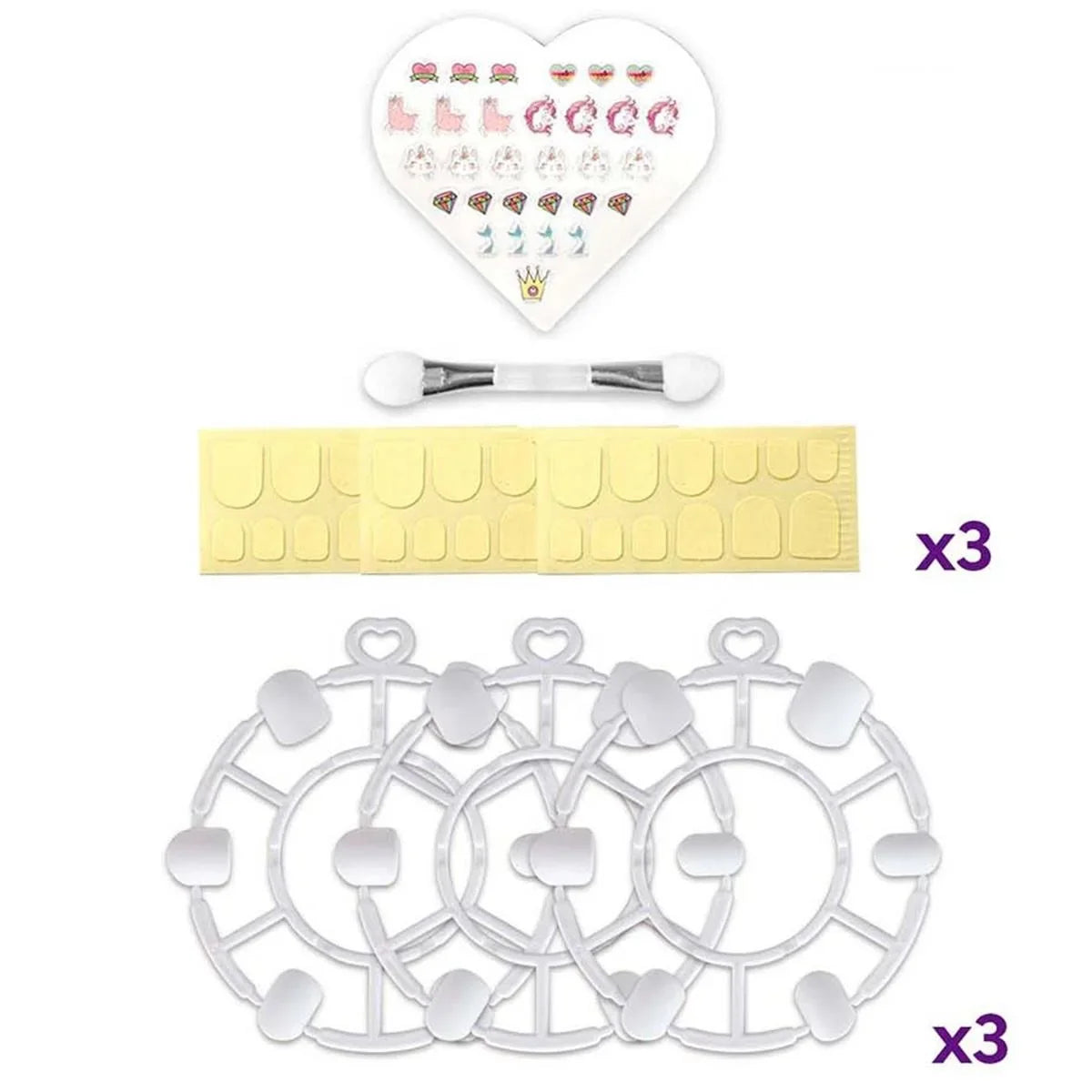 KTX-818515 Kids Pretend Makeup Set – Non-Toxic DIY Cosmetic Play Kit for Girls Ages 2-7, Portable Box Included