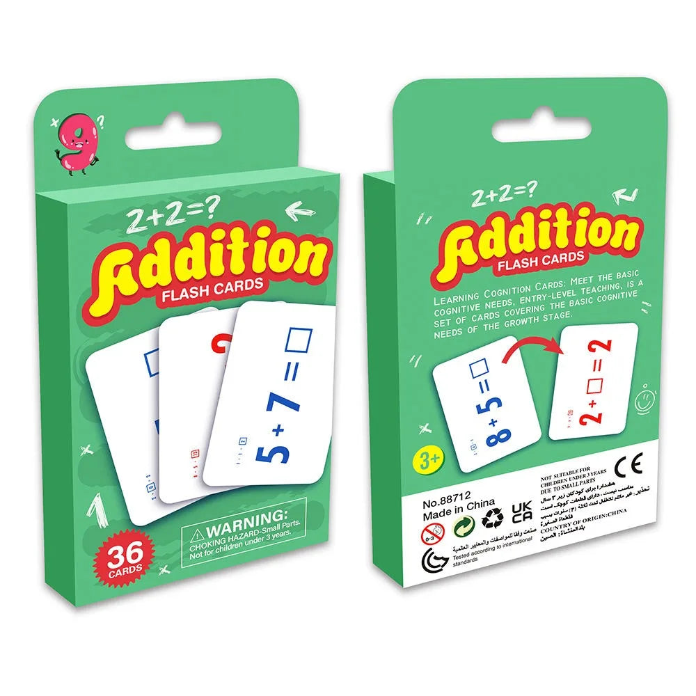 KTX-905619 Early Learning Math Educational Cards - 36 Piece Set for Kids