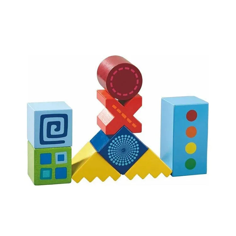 KTX-325459 Wooden Building Block Set for Creative Model Building and Educational Play