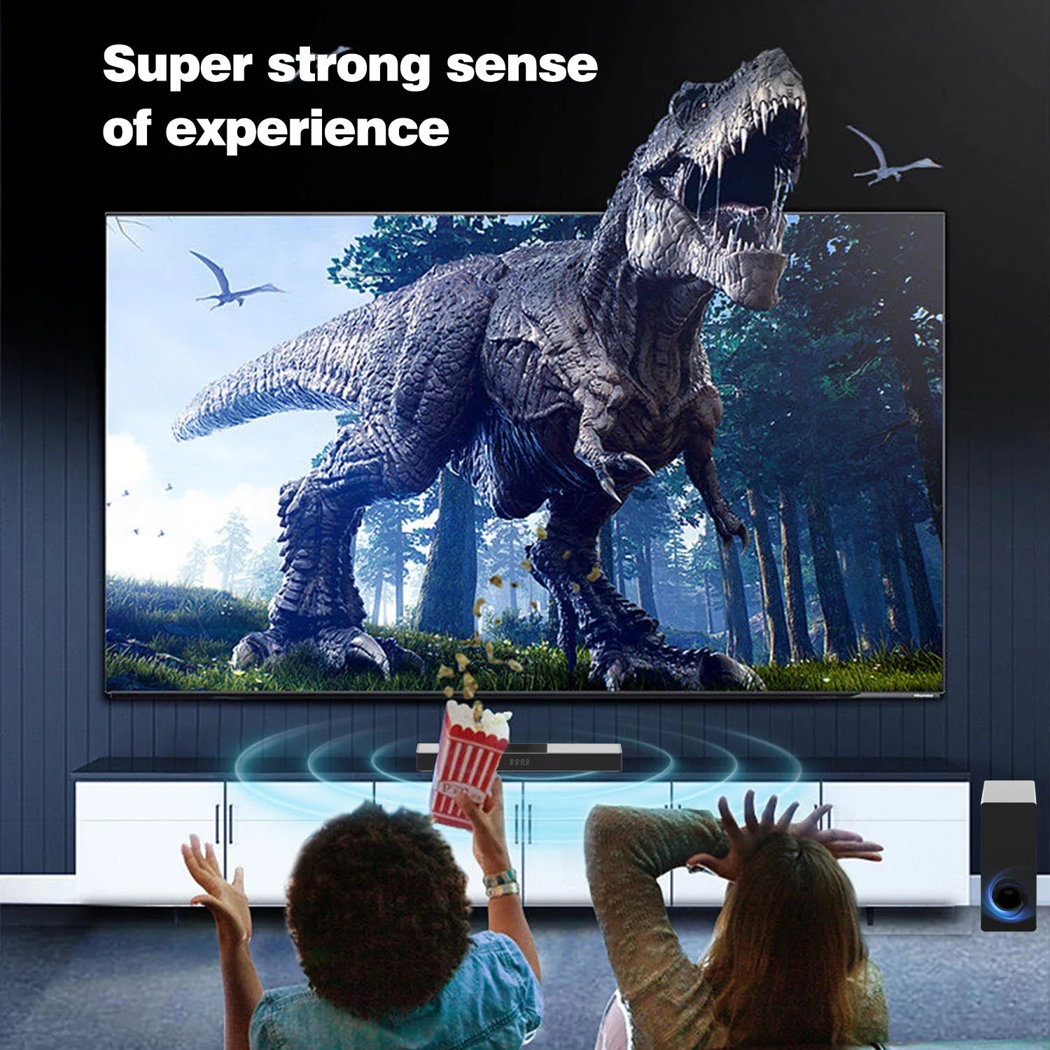 KTX-926355 2.1 Channel Sound Bar with Subwoofer - Wireless Home Theatre Sound System for TVs