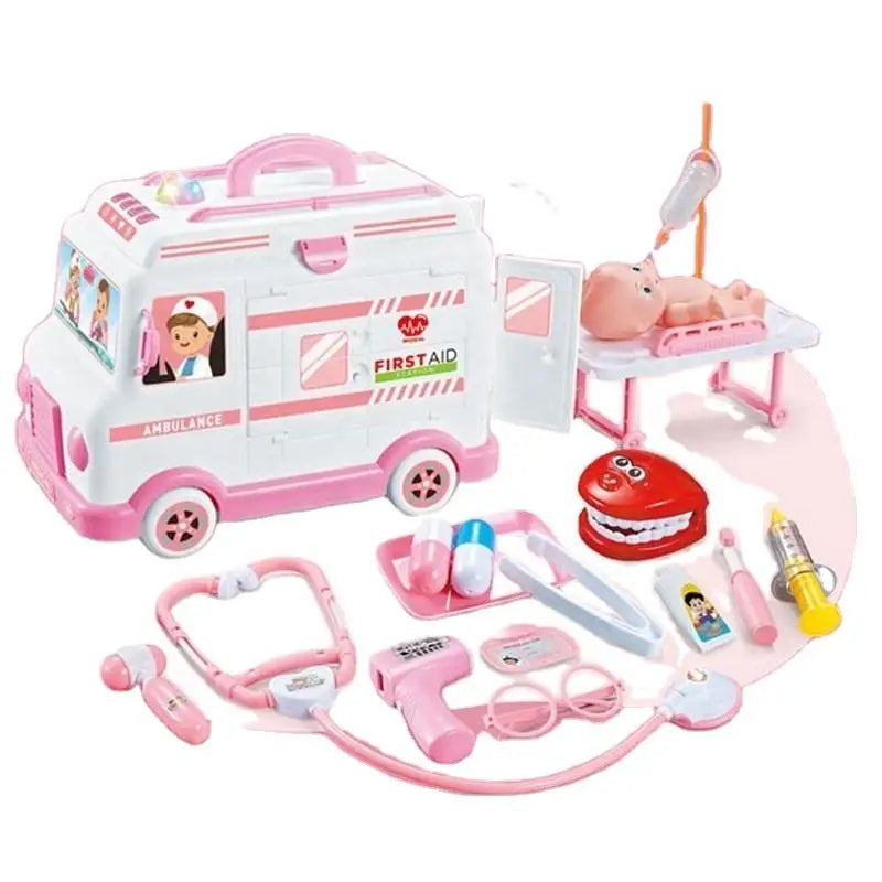 KTX-868243 Doctor Toy Set with Ambulance Car and Medical Kit for Role Play and Imaginative Play