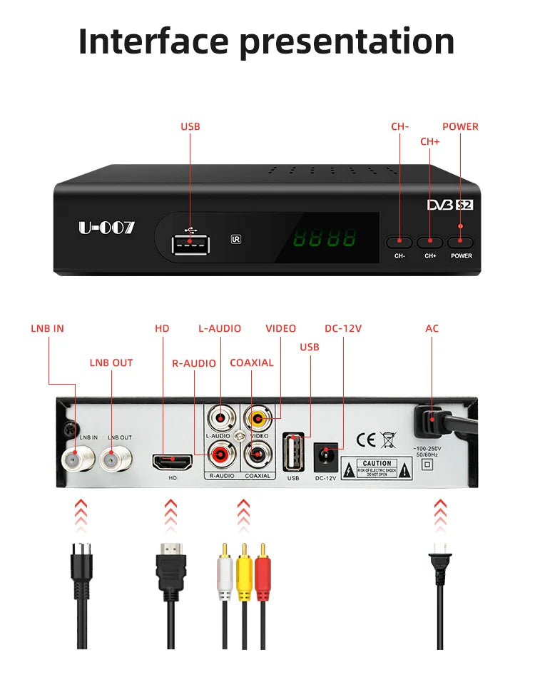 KTX-630803 MPEG4 HD Satellite TV Receiver Decoder with PVR and EPG Functions