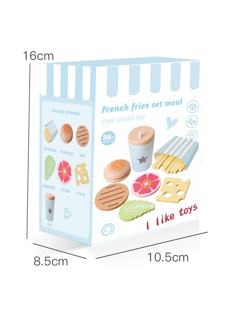 KTX-259091 Wooden Fruit and Vegetable Pretend Play Food Set for Kids Kitchen Role-Play