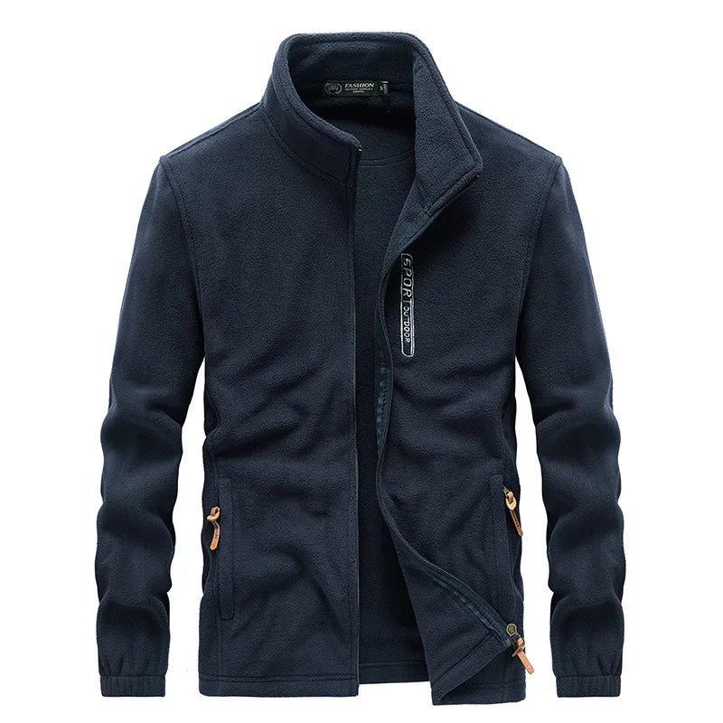 KTX-898579 Men's Jacket Sets Thickened Fleece Coat Brushed Cardigan Sports Outdoor Windproof and Warm Biker Jacket Plus Size Men's Jackets