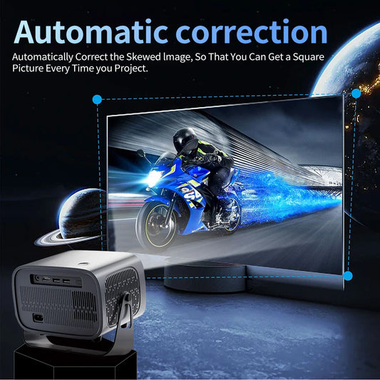KTX-301971 1080P Full HD LCD Projector with Android 11, Wifi6, Voice Control, and LED Lamp for Home Theatre