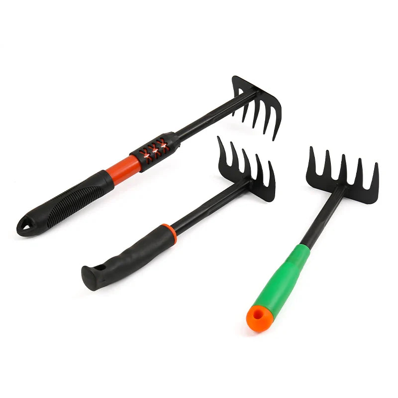 KTX-508627 Mini Garden Fork with Five Teeth for Efficient Weed Removal and Grass Digging