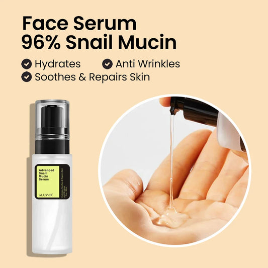 KTX-718867 96% Snail Mucin Face Serum for Enhanced Skin Elasticity and Hydration