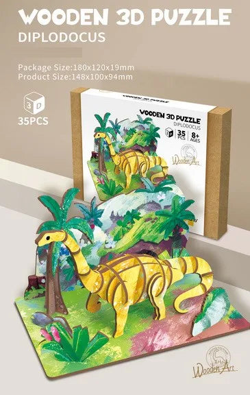 KTX-855891 Wooden 3D Insect Puzzle Set - Butterfly and Bee Models for Kids Educational Fun