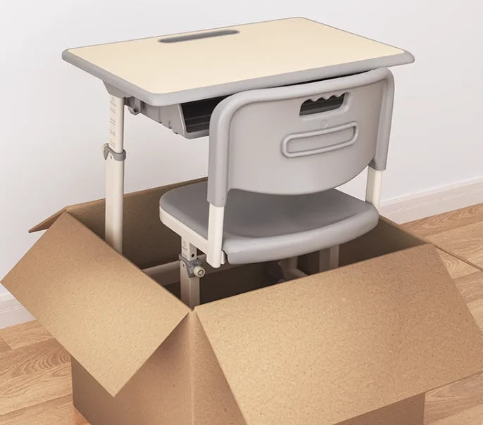 KTX-319699 Adjustable Plywood Classroom Desk and Chair Set for Primary School Students