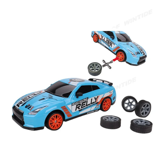 KTX-886355 1:24 Scale Remote Control Drifting Car with LED Lights - Electric 4WD Model for Kids and Beginners, Indoor-Outdoor Use