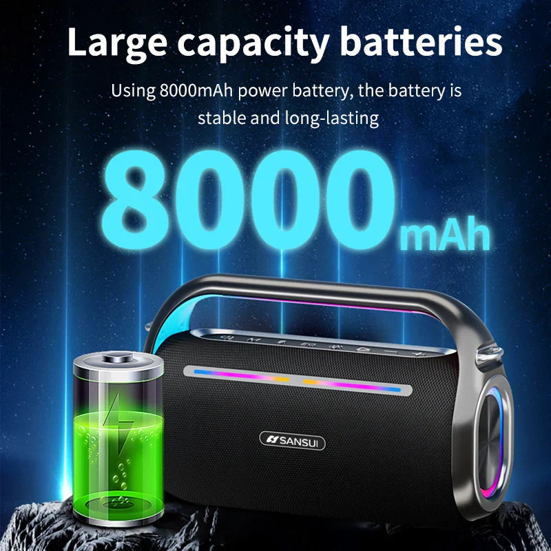 KTX-792979 Portable Wireless Bluetooth Speaker with Hi-Fi Stereo Sound and Amplifier Function