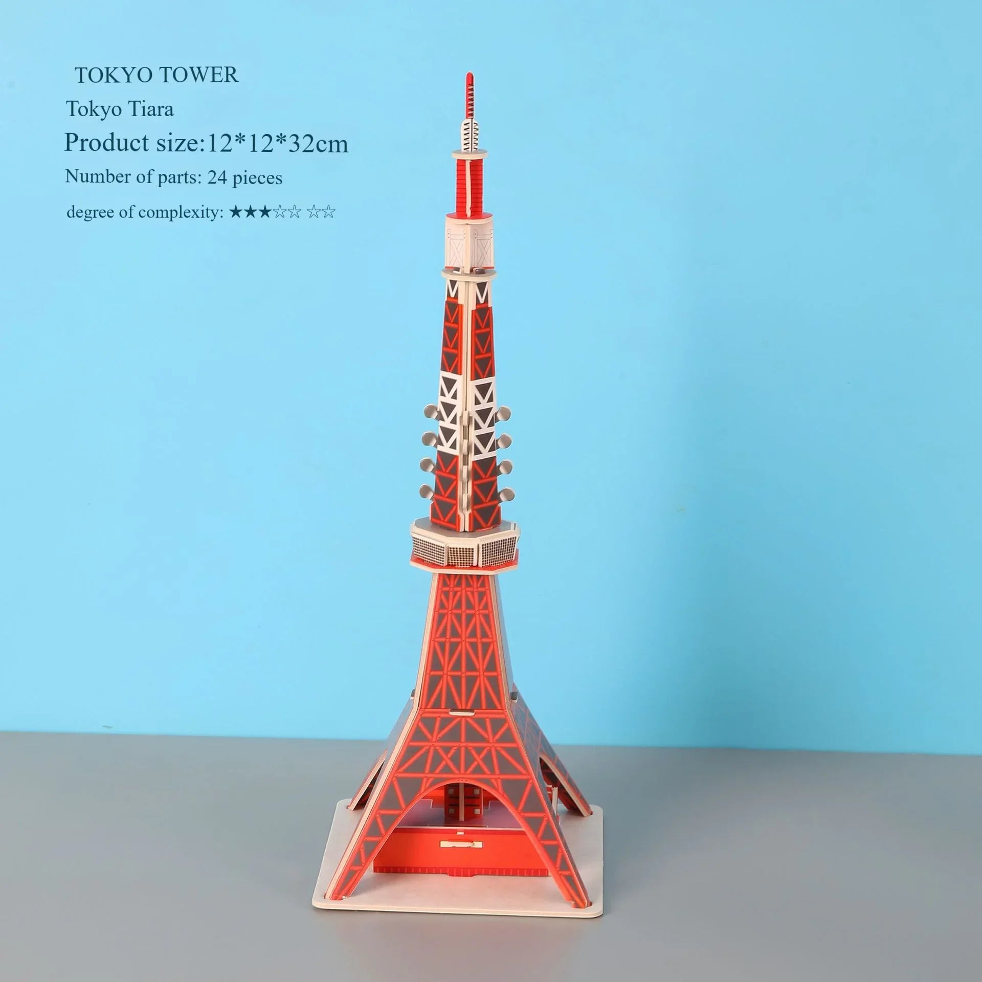 KTX-464595 Handmade 3D Paper Puzzle of World Famous Architecture for Kids - Educational Gift Toy