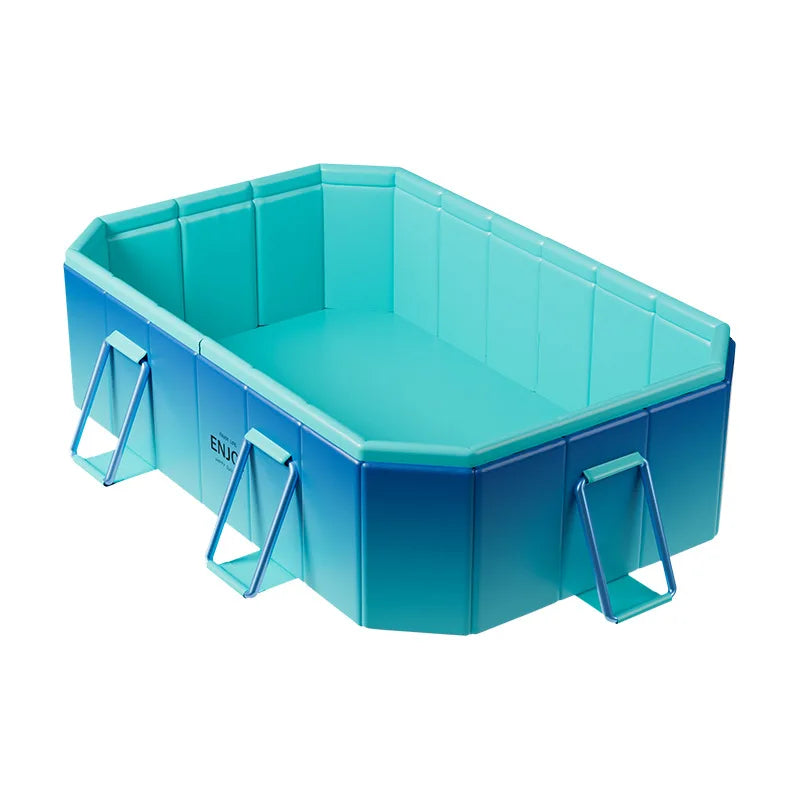 KTX-126291 Outdoor Folding Inflatable Swimming Pool for Kids and Adults - Durable PVC and PC Material