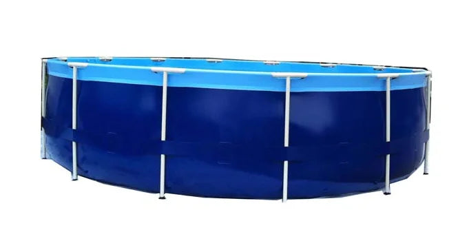 KTX-913875 Rectangular Inflatable Steel Frame Above Ground Swimming Pool for Outdoor Fun
