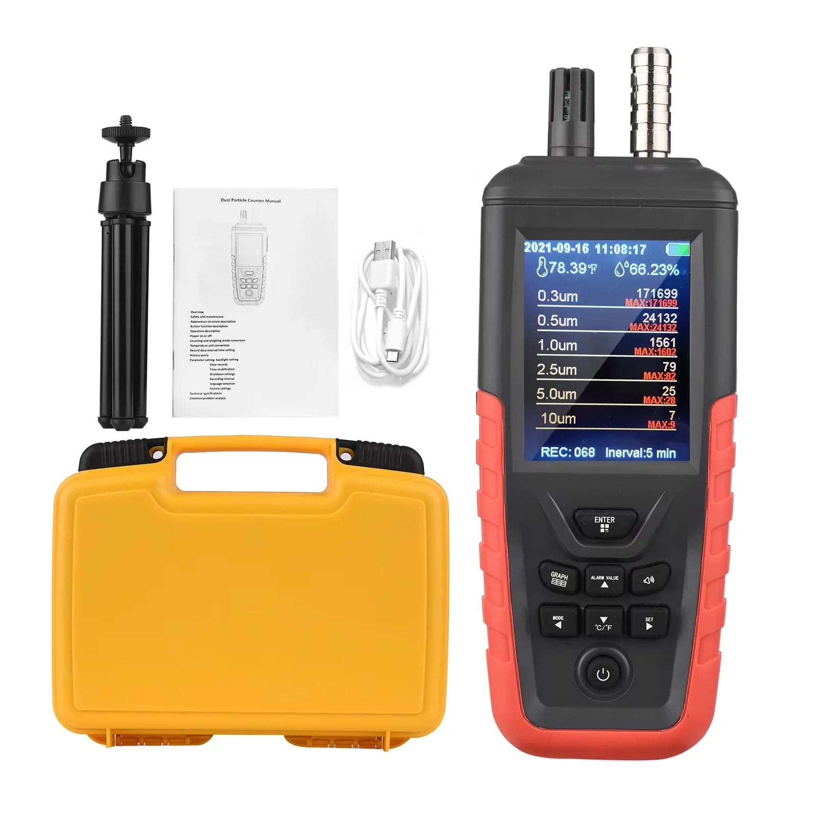 KTX-536787 Indoor Air Quality Monitor for PM2.5 and PM10 Detection – Accurate Dust and Particle Pollution Measurement