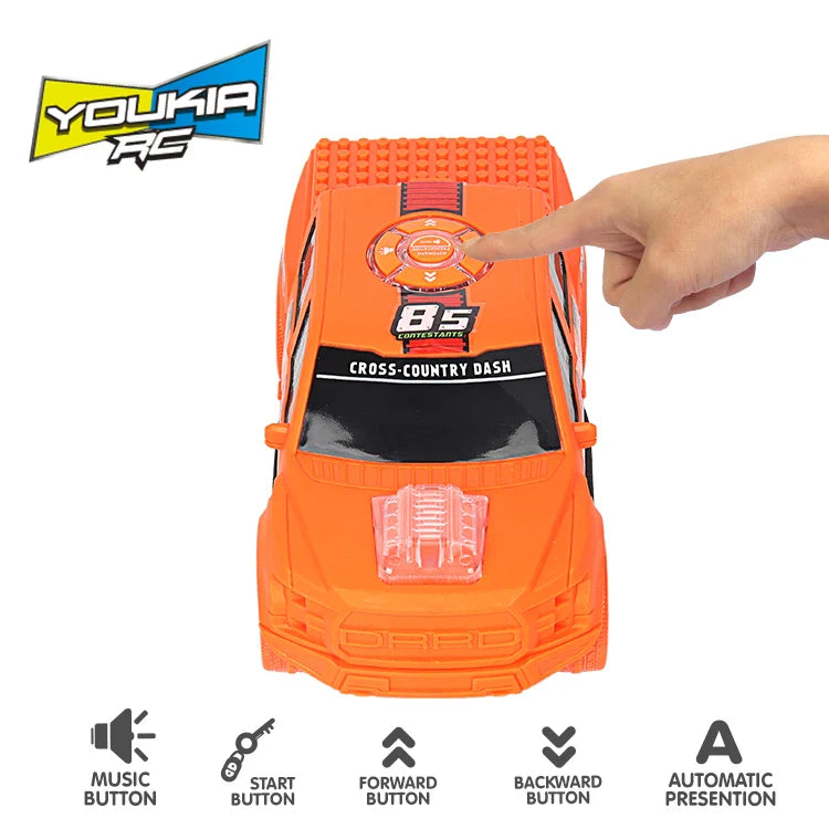 KTX-082963 Battery-Powered Electric Off-Road Truck for Kids with Lights, Music, and Building Block Compatibility