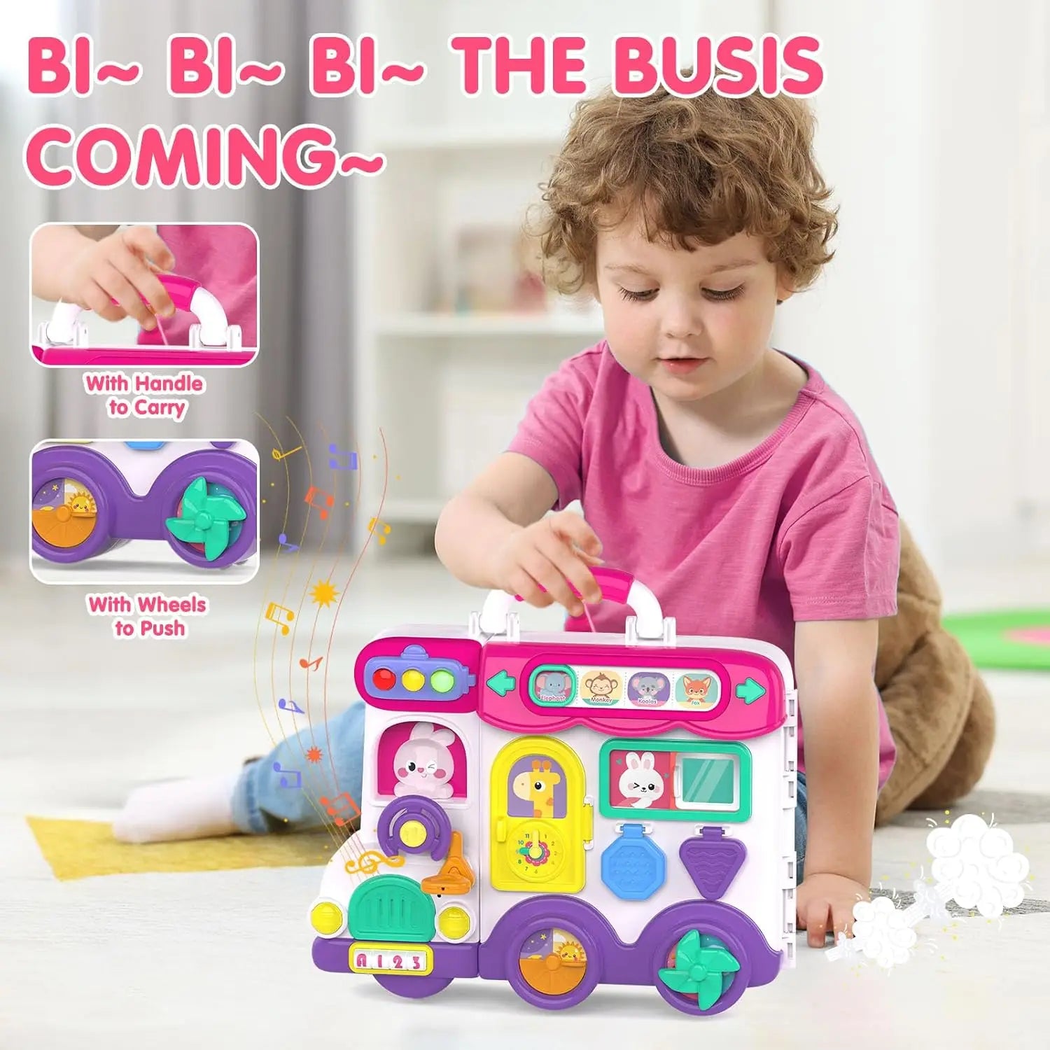 KTX-182419 Montessori Busy Board for Babies and Toddlers - Educational Toy for Early Development