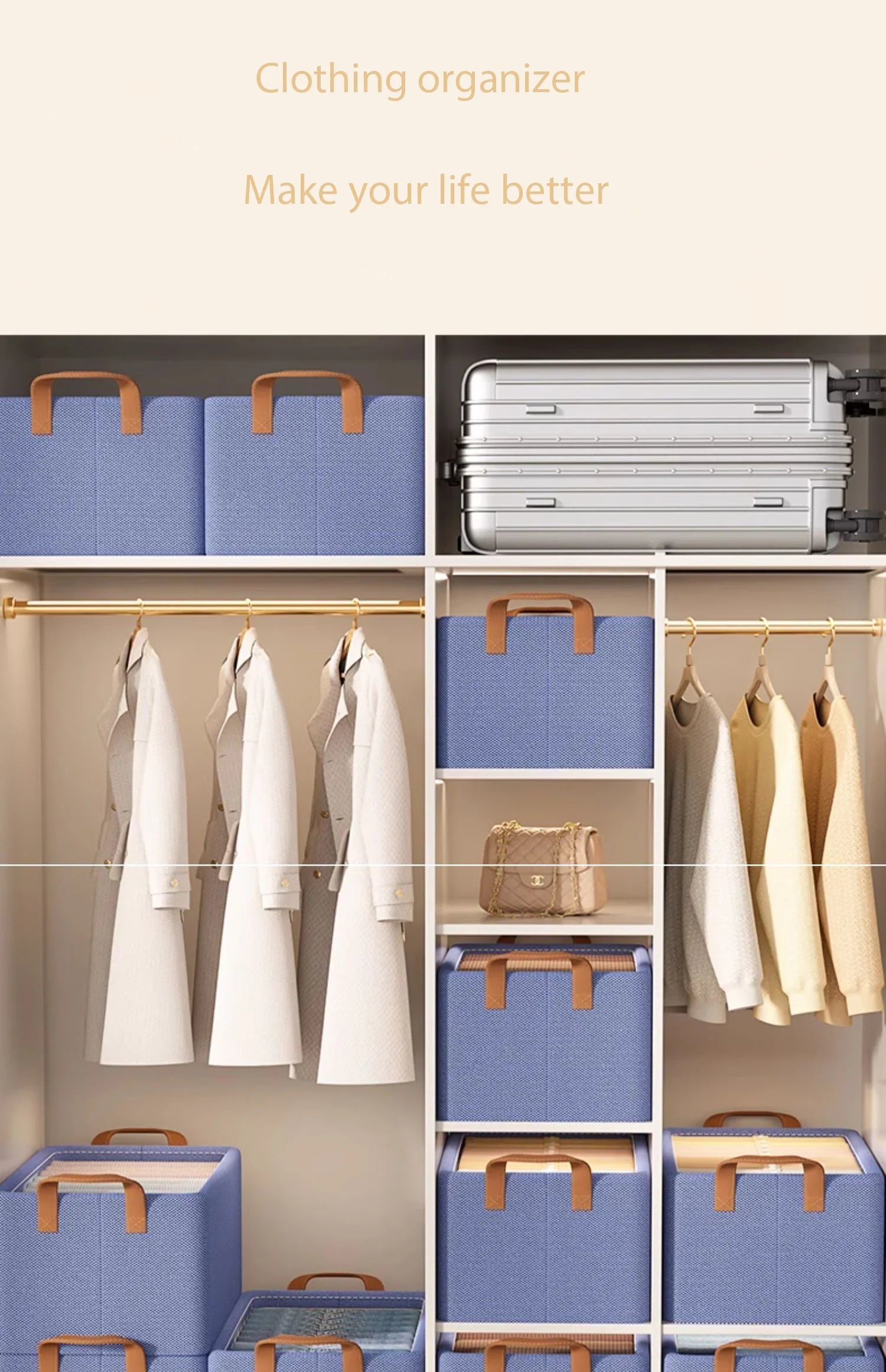 KTX-515923 Folding Storage Box Organizer for Efficient Space Management
