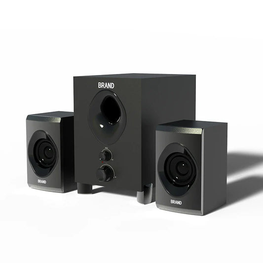 KTX-760211 2.1 Channel Hi-Fi Bluetooth Subwoofer Speaker System with USB, TF and AUX Connectivity for Home Theatre and PC