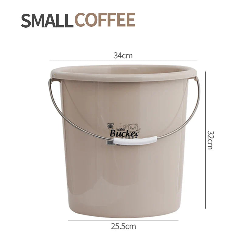 KTX-857939 Round PP Plastic Bucket with Lid for Bathroom and Washroom Use