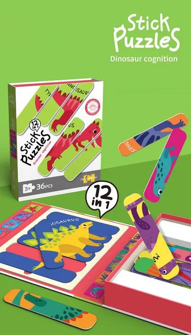 KTX-445715 36PCS Baby Matching Card Puzzle Set - Educational Cartoon Animal Jigsaw Toys for Kids