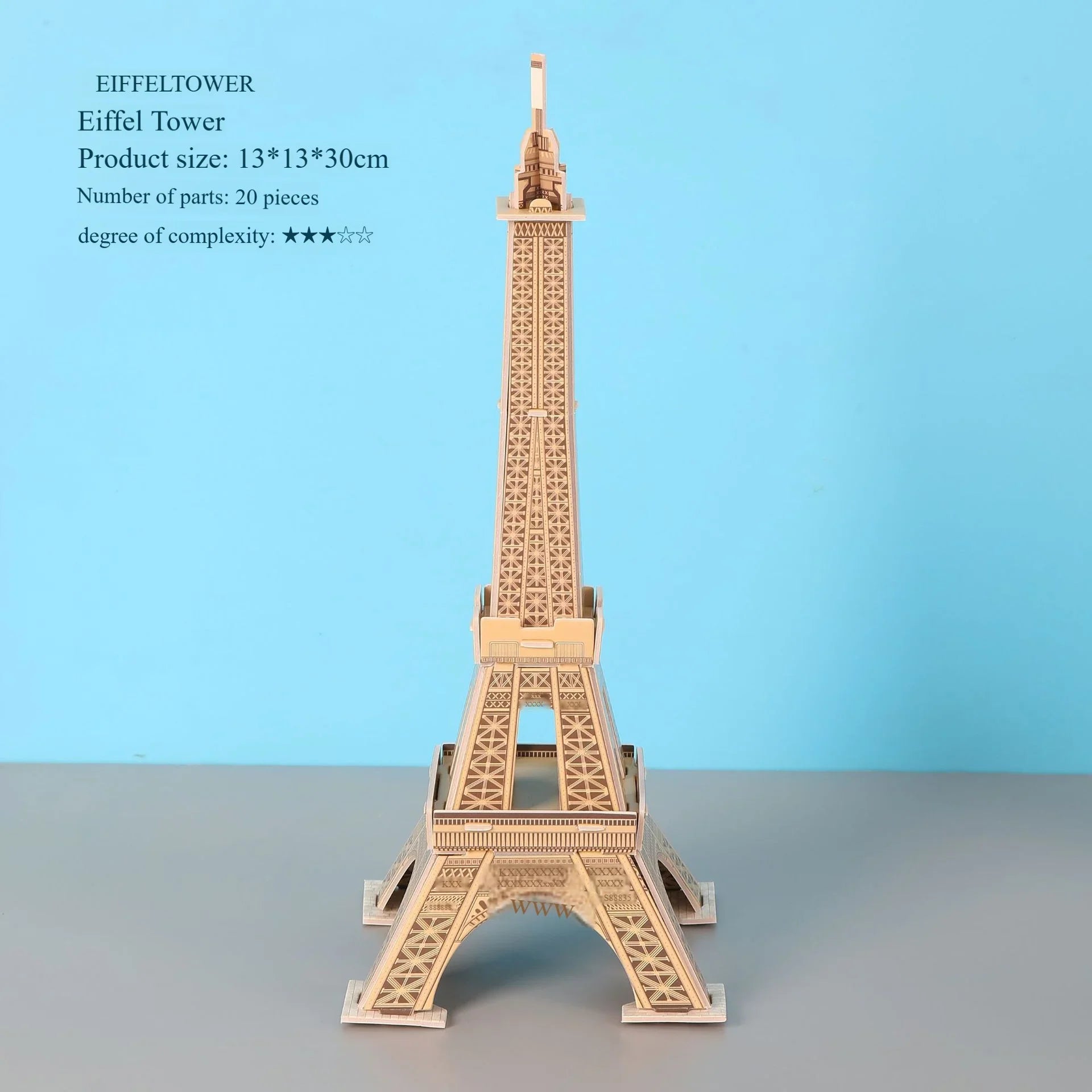 KTX-464595 Handmade 3D Paper Puzzle of World Famous Architecture for Kids - Educational Gift Toy