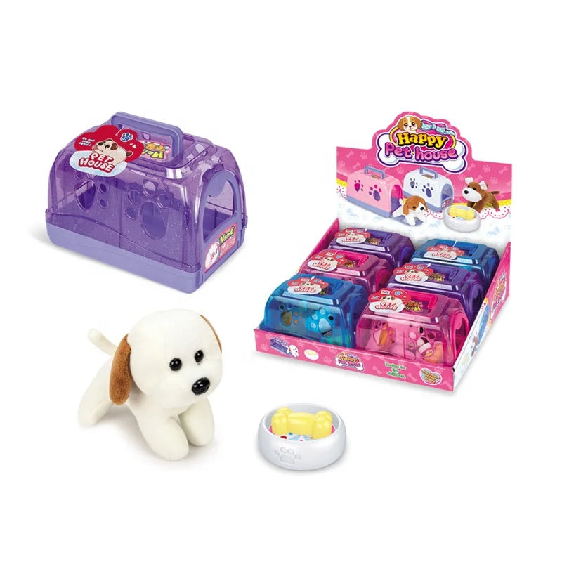 KTX-310035 Plush Dog House and Toy Basket for Kids Ages 2 to 13