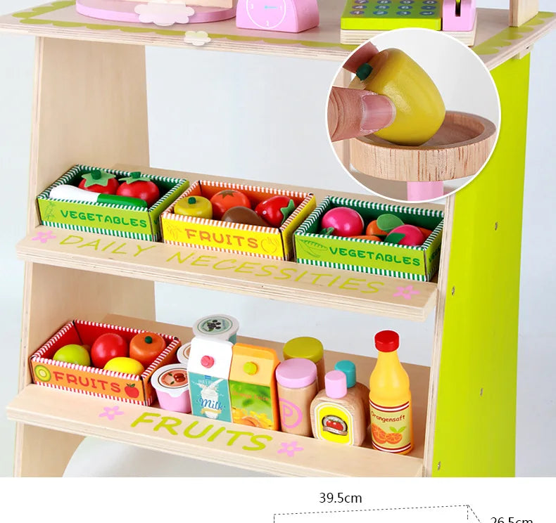 KTX-094099 Wooden Military Mini Market Play Set for Kids - Role Play Toy WST001