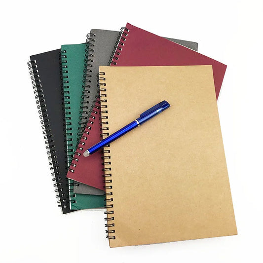 KTX-227155 B5 Kraft Paper Spiral Bound Notebook with 200 Pages