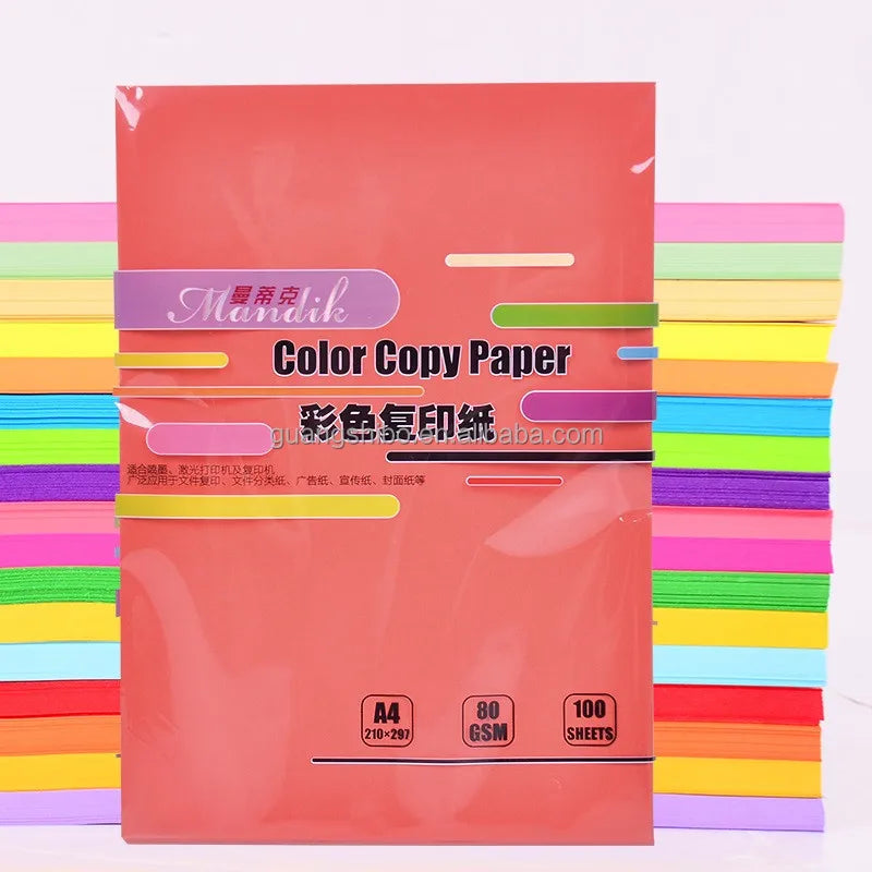 KTX-855507 A4 80gsm Uncoated Color Copy Paper for Inkjet & Laser Printing - 20 Colour Options