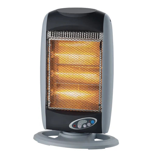 KTX-046419 1200W Electric Halogen Heater with 3 Adjustable Heating Levels and Remote Control