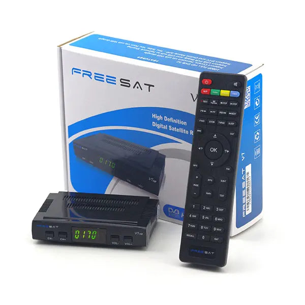 KTX-598035 Freesat V7 HD Satellite Receiver 1080P DVB-S2 with USB WiFi Support